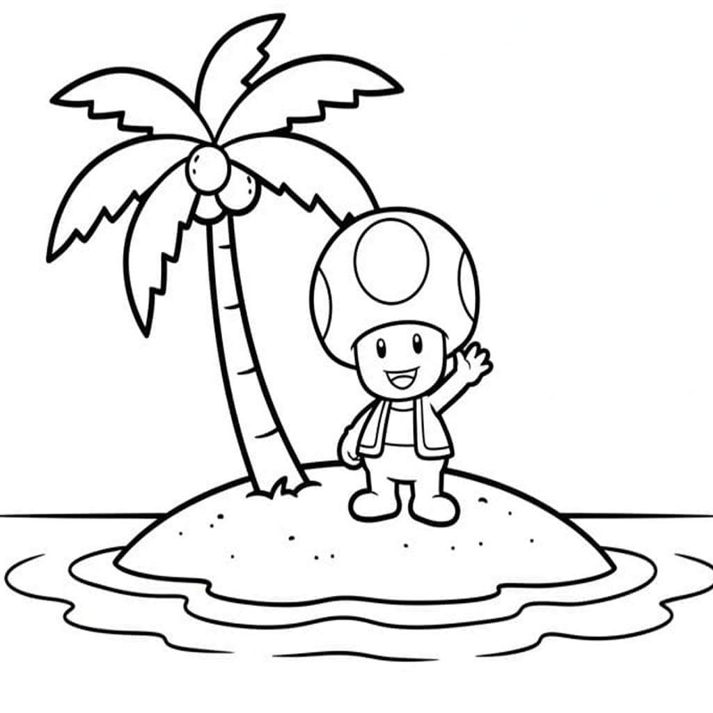 Zeichne Toad kostenlos basisch