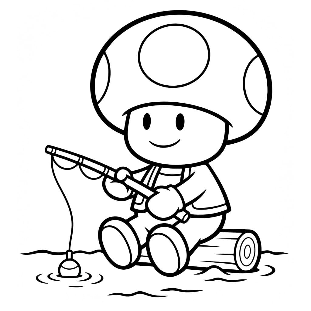 Zeichne Toad kostenlos druckbare