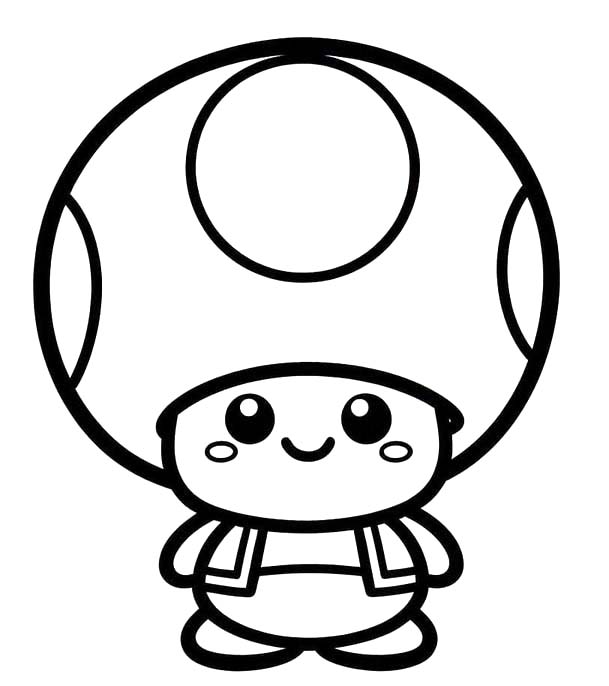 Zeichne Toad kostenlos druckbare einfach