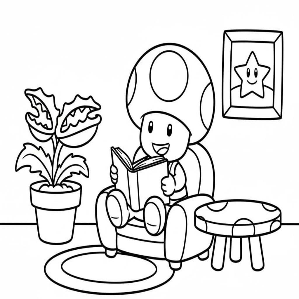 Zeichne Toad kostenlos druckbare schlicht