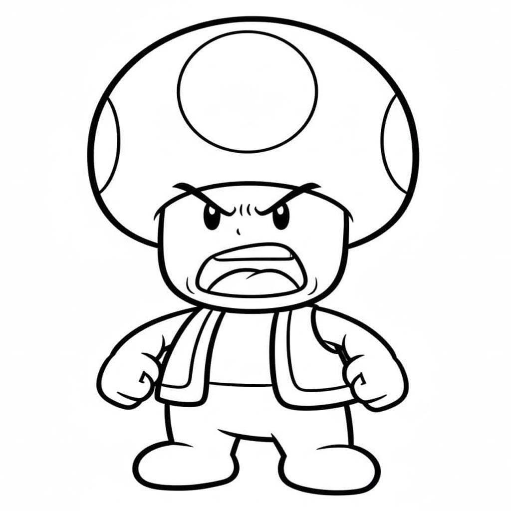 Zeichne Toad kostenlos für Kinder