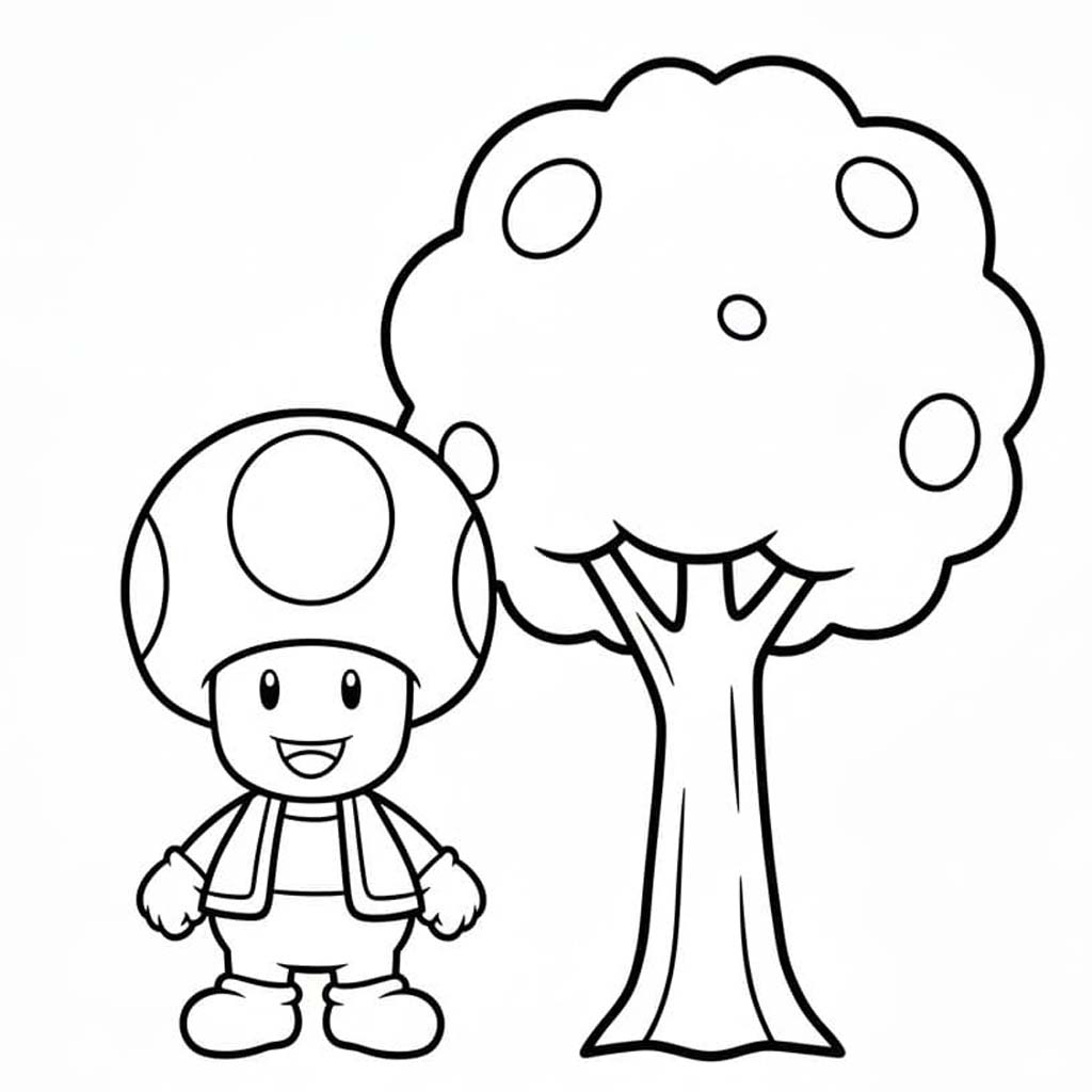 Zeichne Toad kostenlos schlicht