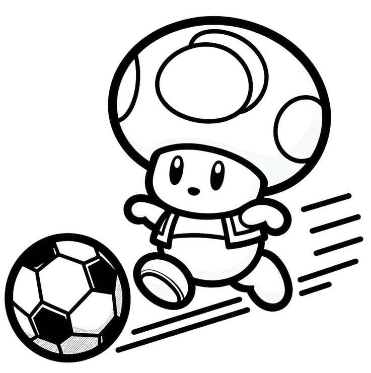 Zeichne Toad zum Ausdrucken für Kinder