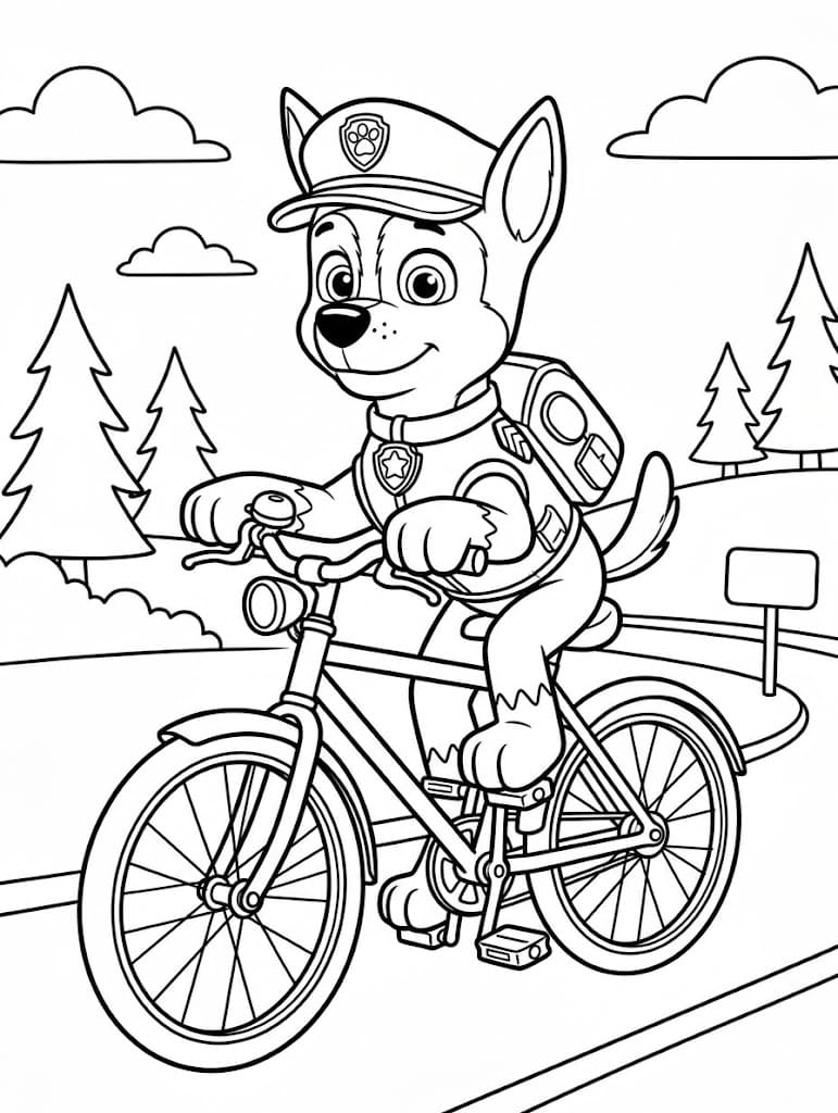 Zeichne Tracker Paw Patrol einfach