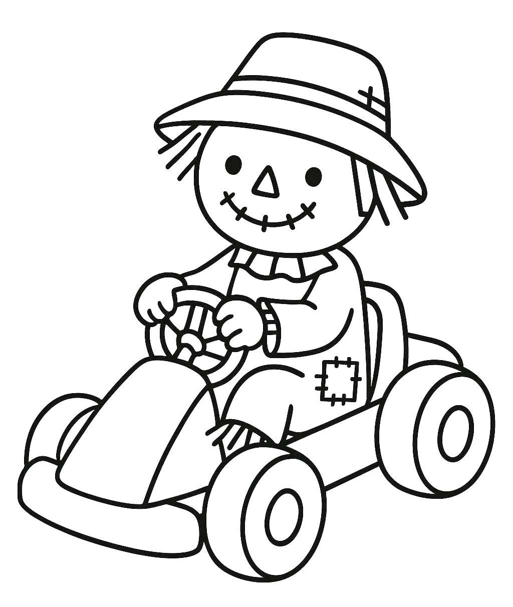 Zeichne Vogelscheuche basisch