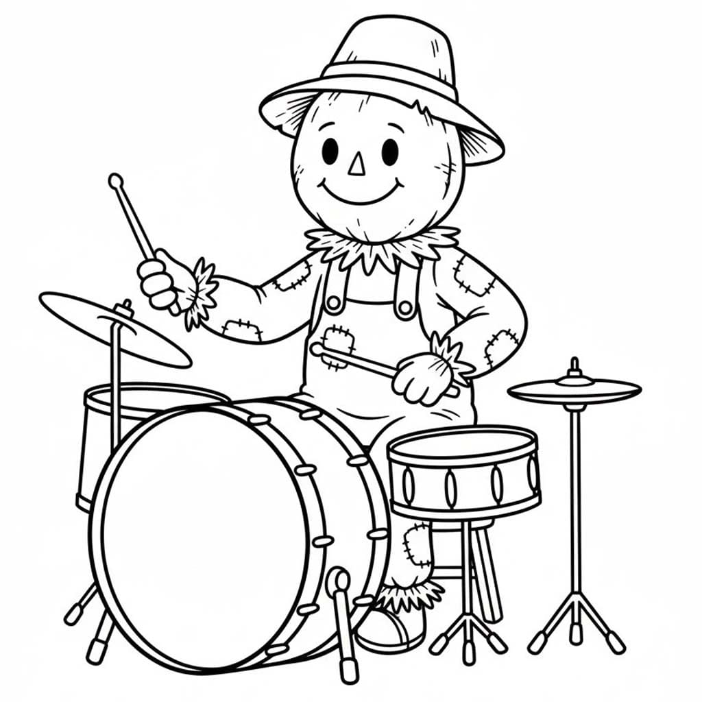 Zeichne Vogelscheuche druckbare basisch