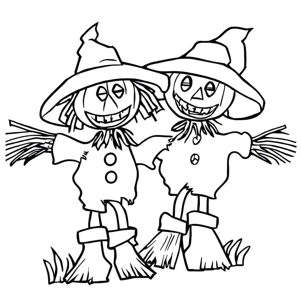 Zeichne Vogelscheuche für Kinder