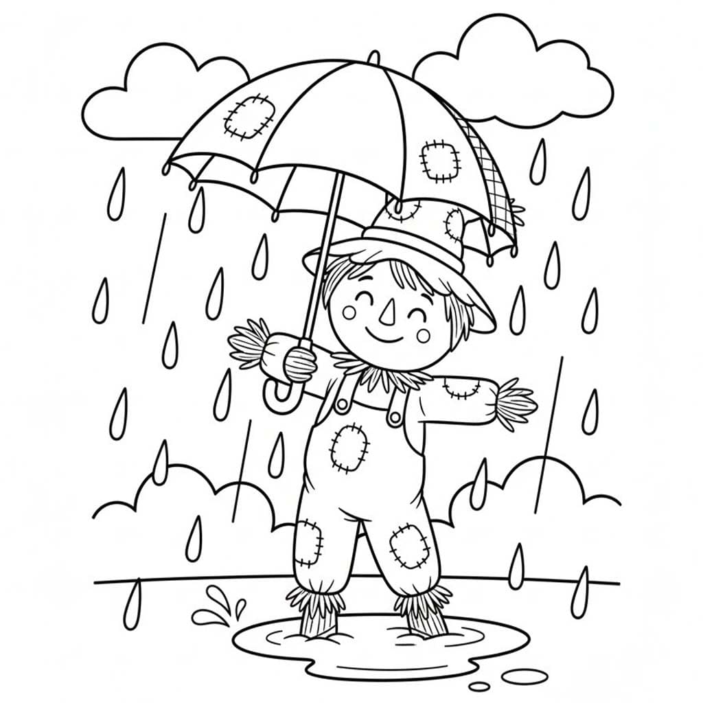 Zeichne Vogelscheuche kostenlos basisch