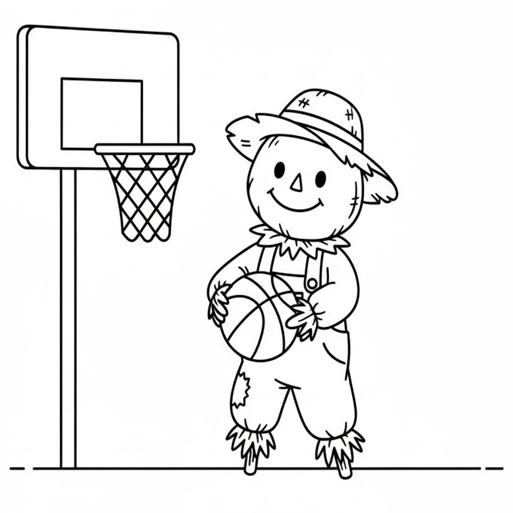 Zeichne Vogelscheuche kostenlos druckbare basisch