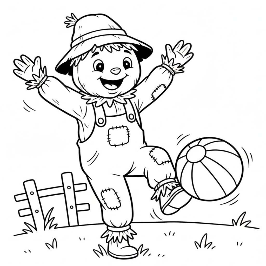 Zeichne Vogelscheuche zum Ausdrucken