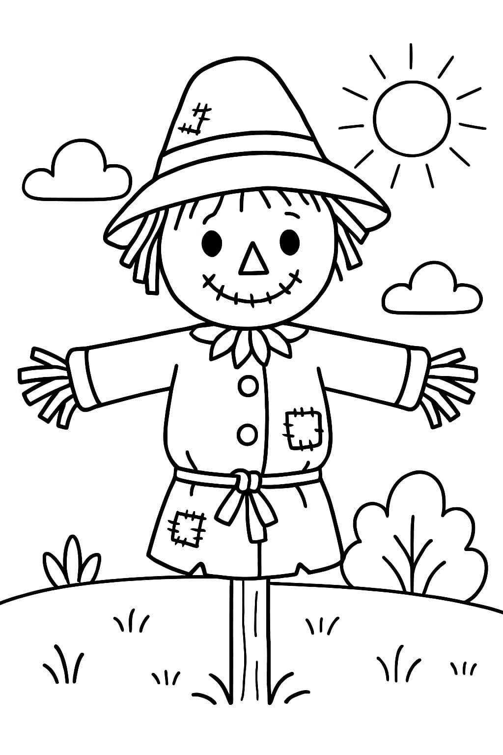 Vogelscheuche ausmalbilder