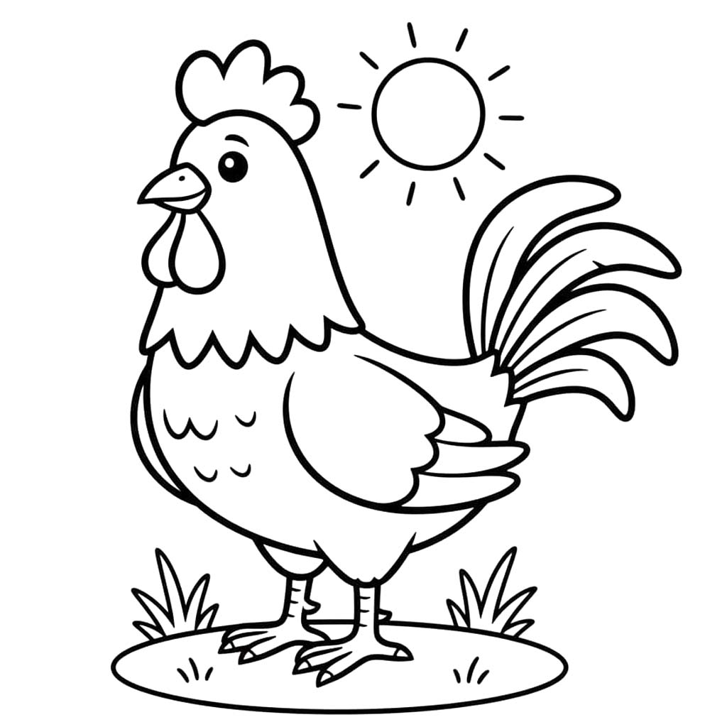 Zeichnung Hahn kostenlos