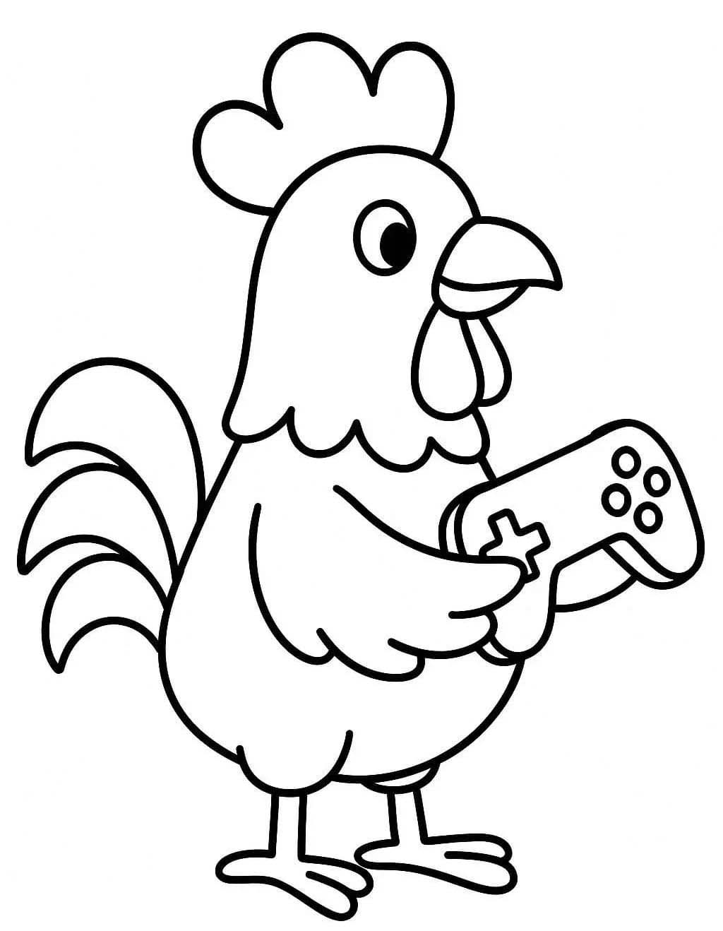Zeichnung Hahn zum Ausdrucken