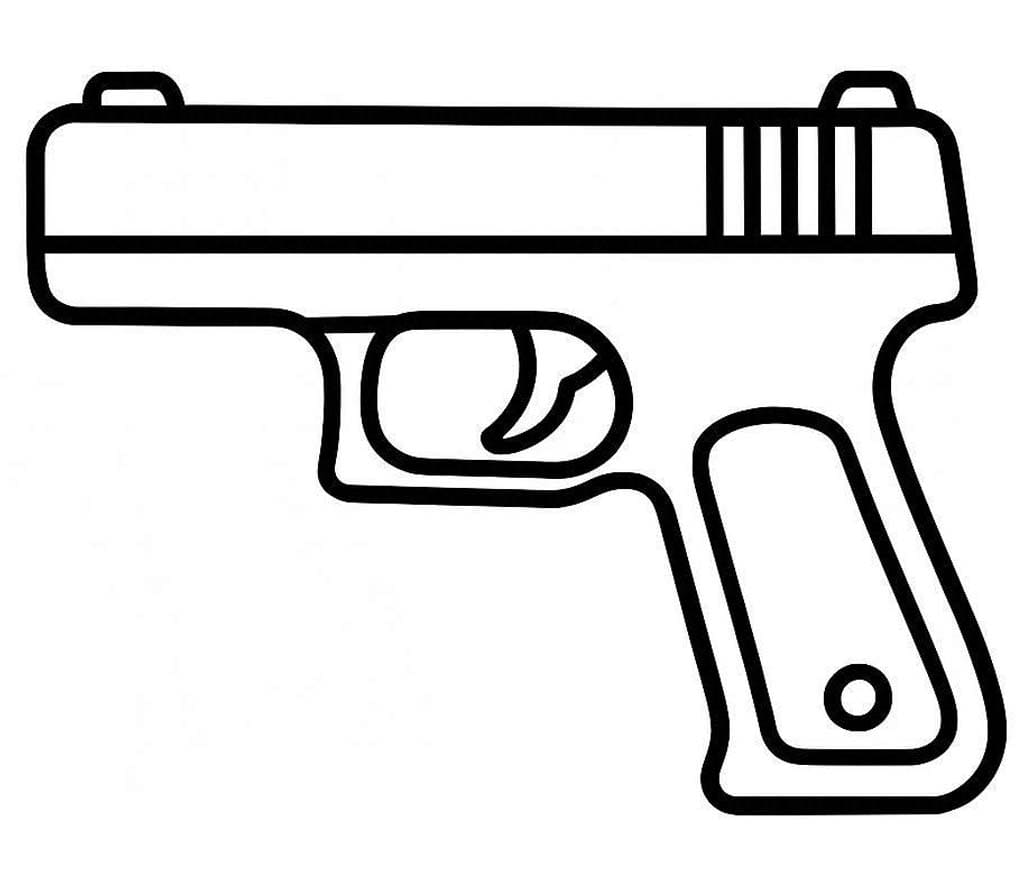 Zeichnung Pistolen druckbare einfach