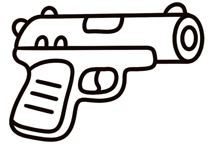 Zeichnung Pistolen kostenlos druckbare