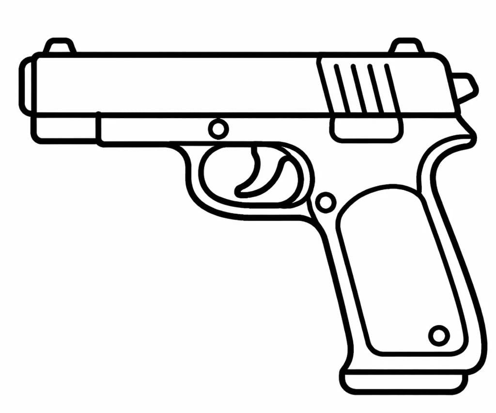 Zeichnung Pistolen kostenlos druckbare schlicht
