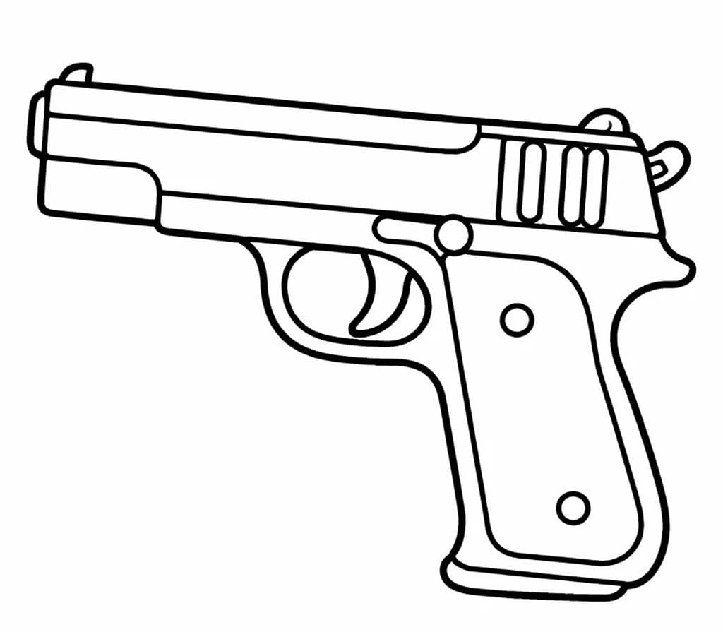 Zeichnung Pistolen kostenlos schlicht