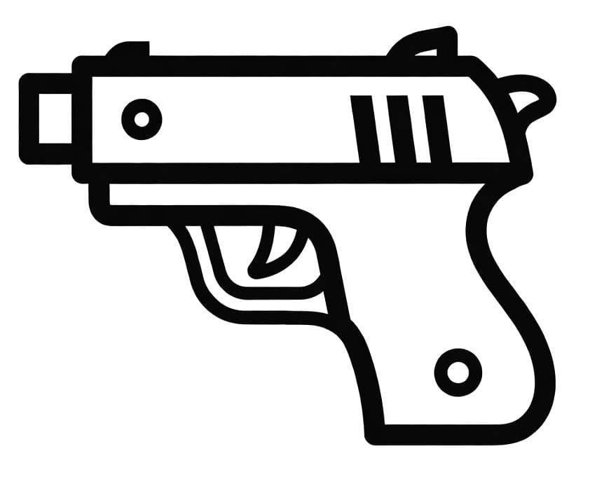 Zeichnung Pistolen zum Ausdrucken für Kinder
