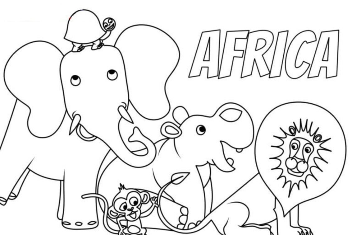 Afrika druckbare basisch