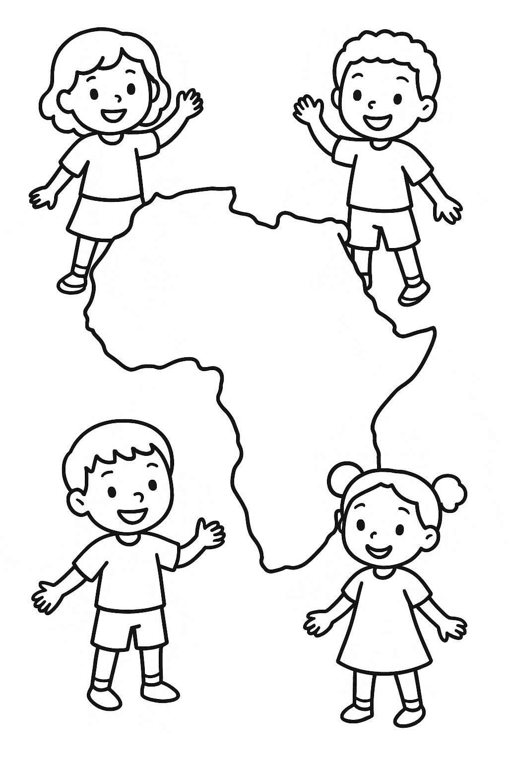 Afrika druckbare schlicht