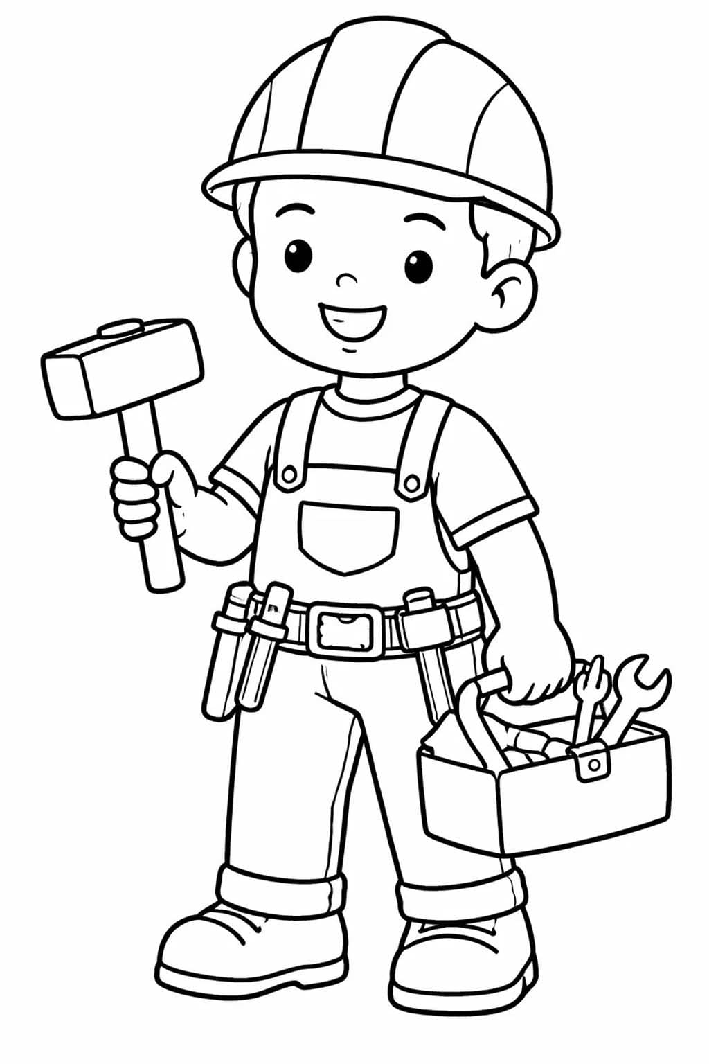 Bauarbeiter druckbar