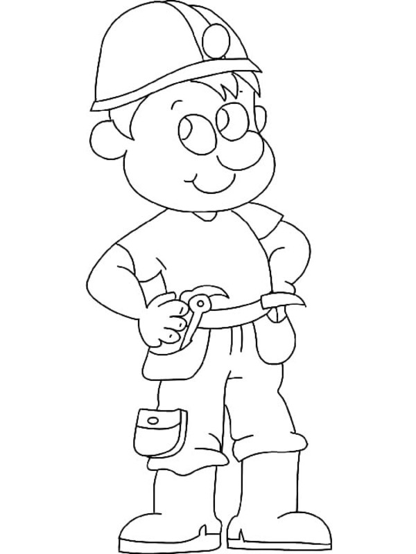 Bauarbeiter druckbar schlicht