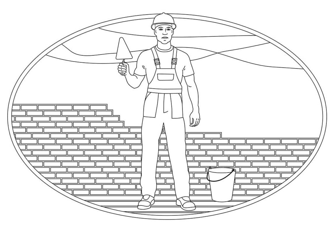 Bauarbeiter Kostenlos druckbar schlicht