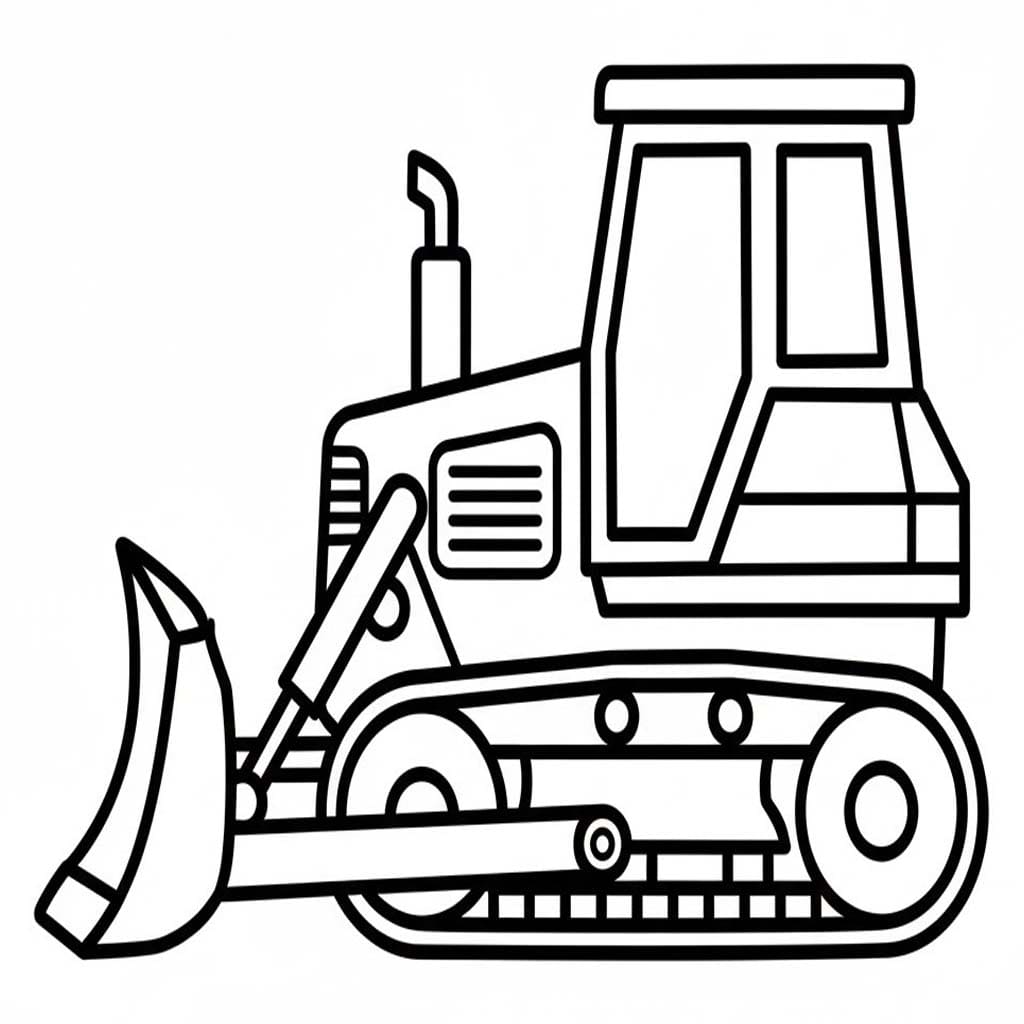 Bulldozer druckbare schlicht