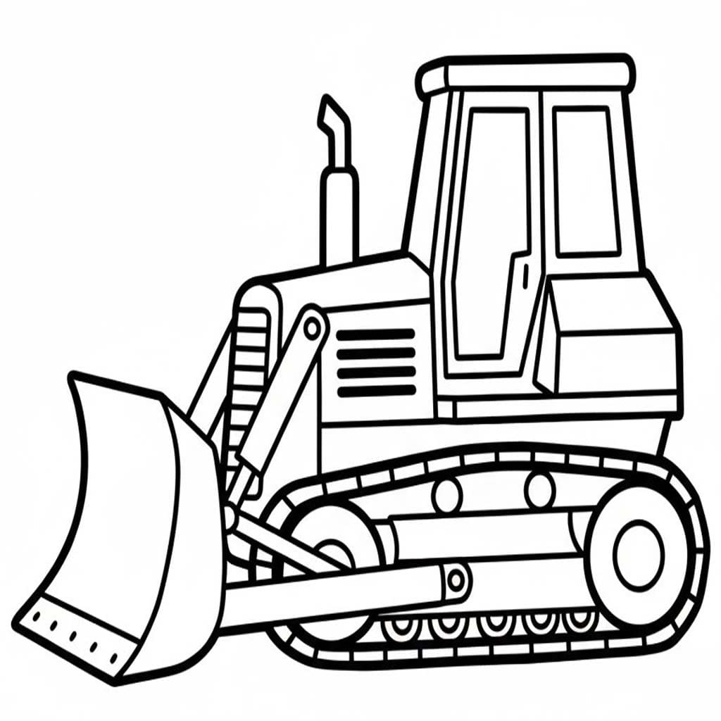 Bulldozer zum Ausdrucken für Kinder