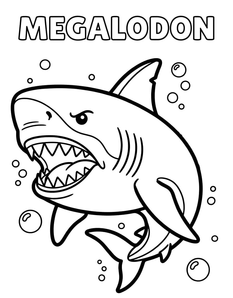 Druckbare Megalodon