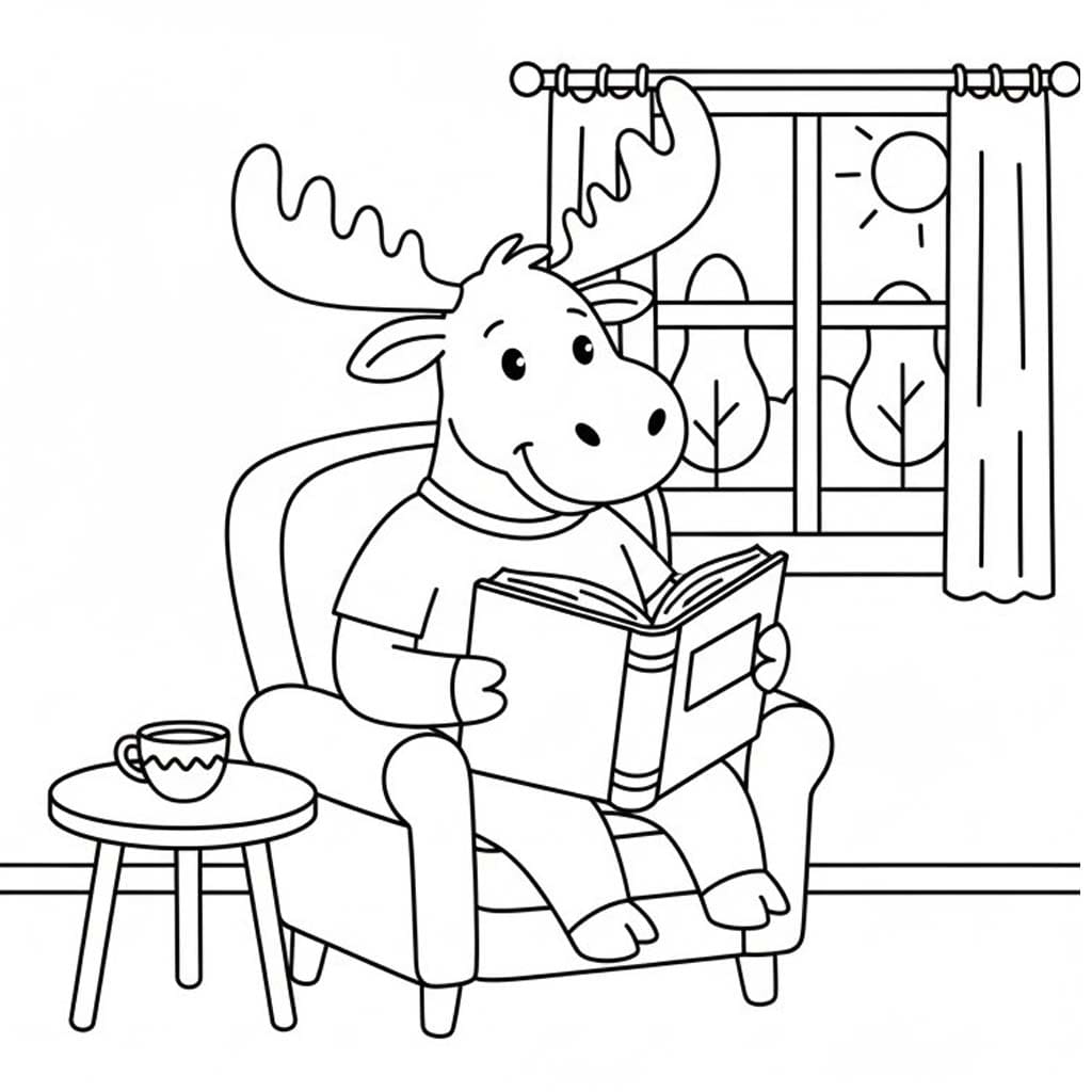 Elch druckbare einfach