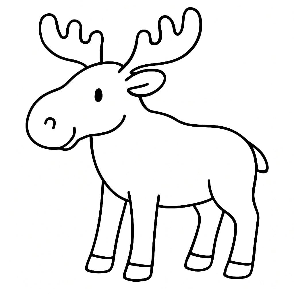 Elch kostenlos druckbare schlicht