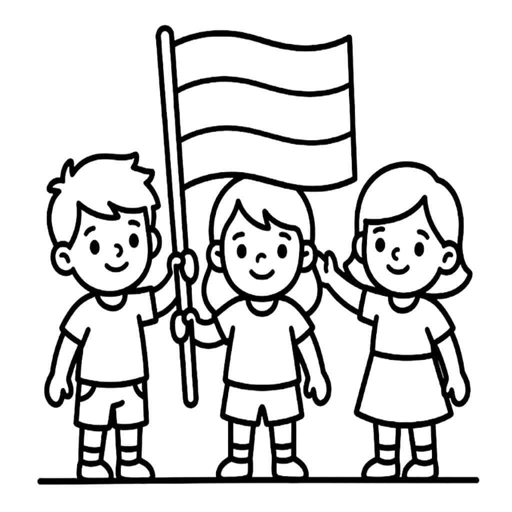 Flagge Deutschlands druckbar für Kinder