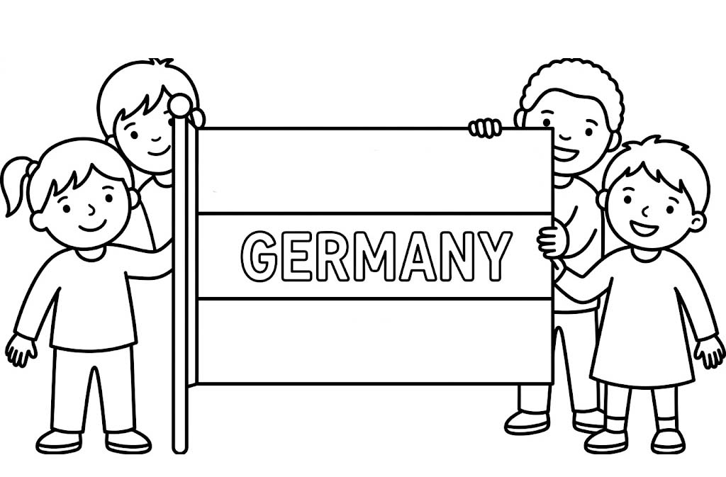 Flagge Deutschlands Kostenlos druckbar basisch