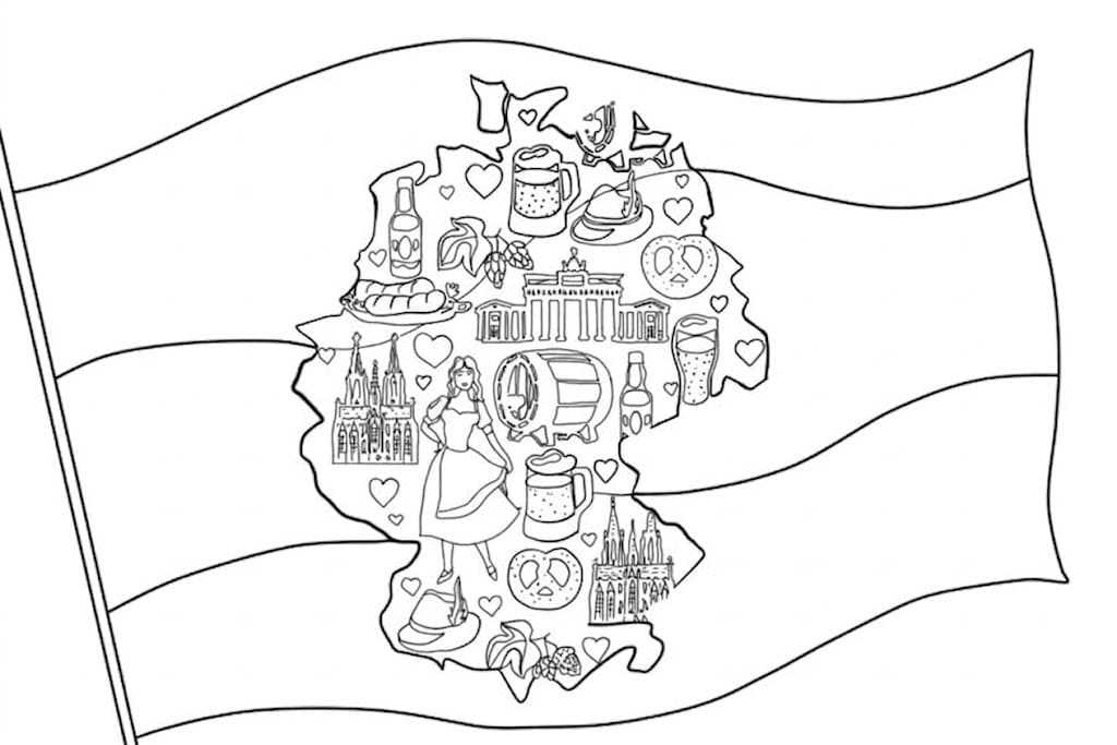 Flagge Deutschlands Kostenlos druckbar einfach