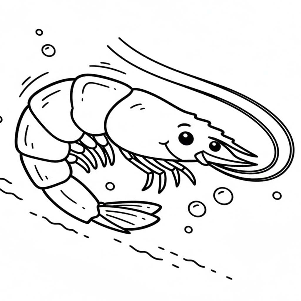 Garnele druckbare für Kinder