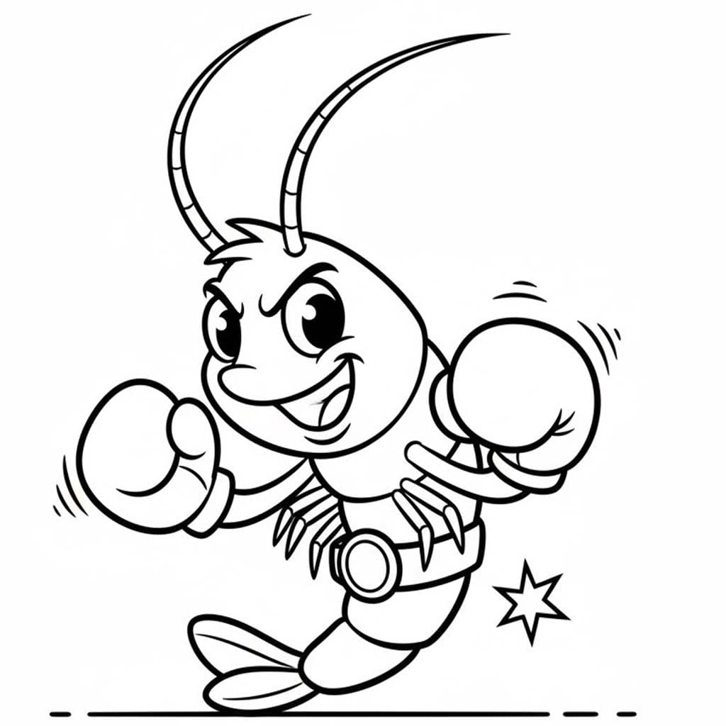 Garnele druckbare schlicht