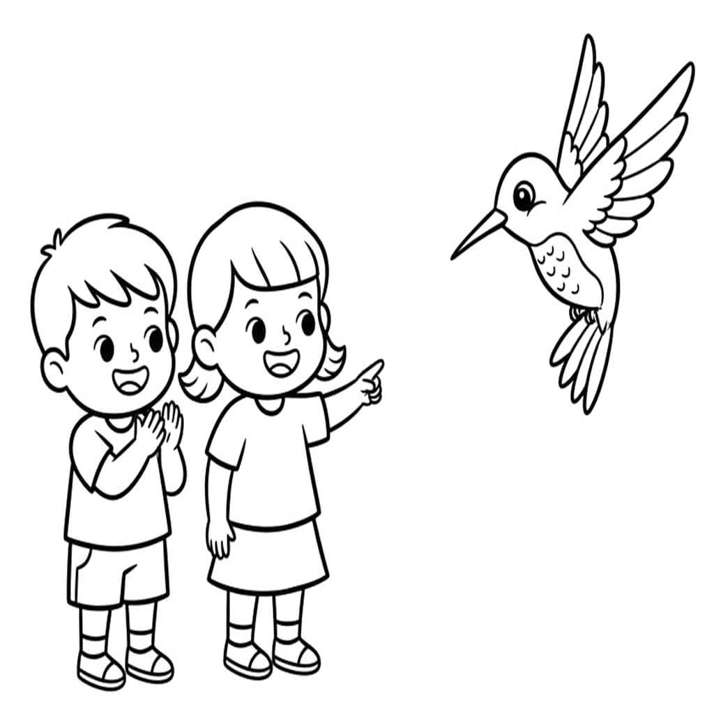 Kolibri kostenlos druckbare für Kinder