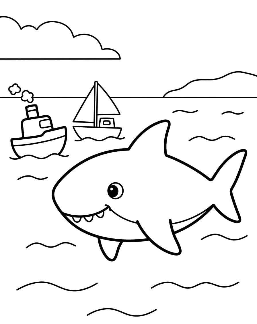 Kostenlos druckbare Megalodon