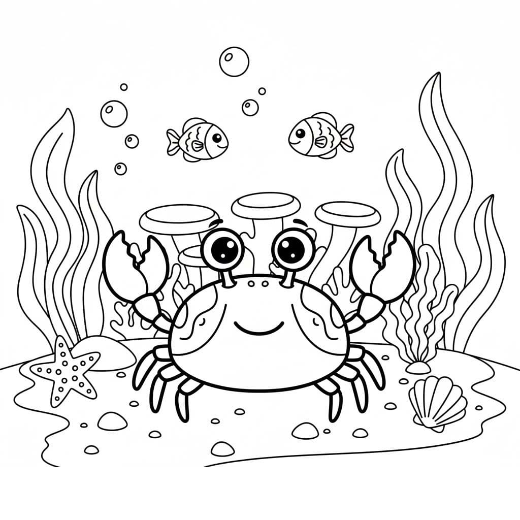 Krabbe kostenlos druckbare einfach