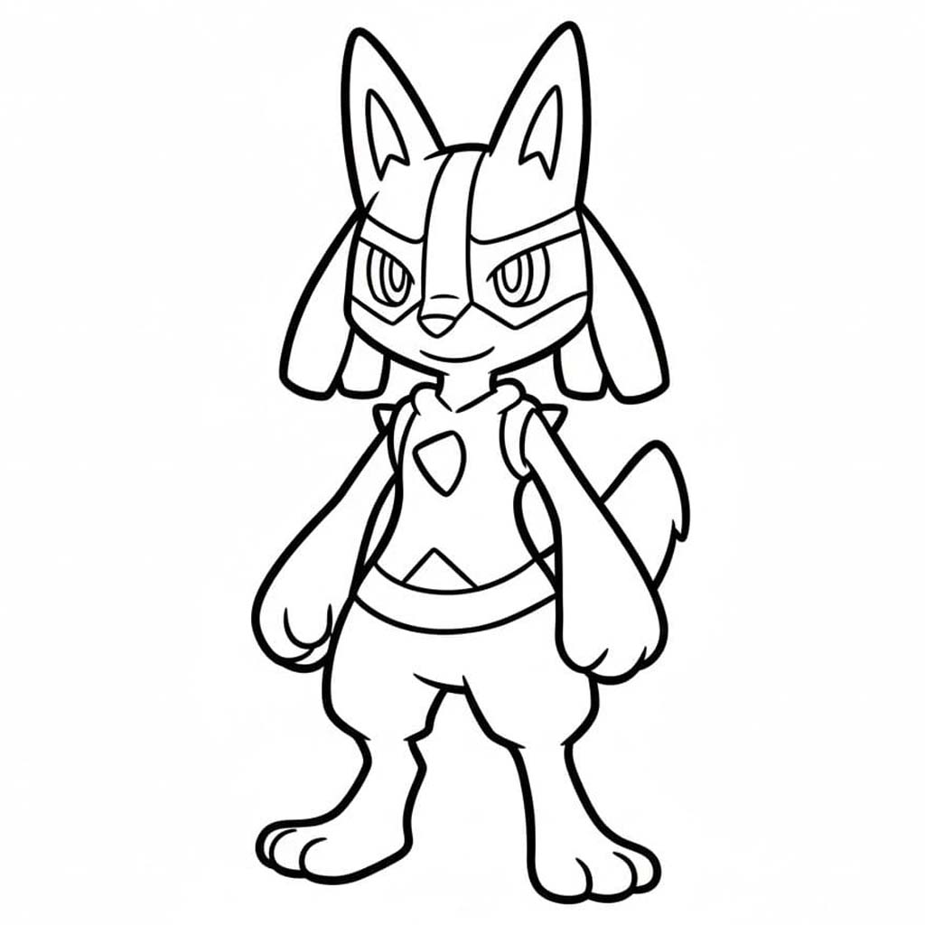 Lucario druckbare einfach