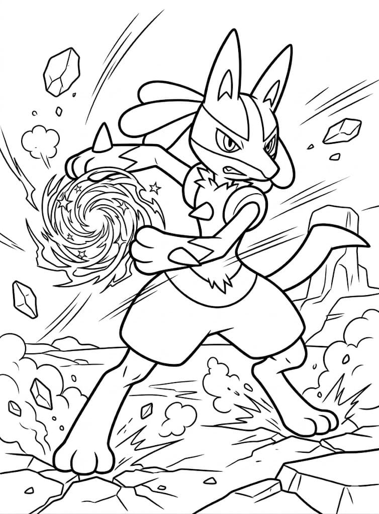 Lucario kostenlos druckbare einfach