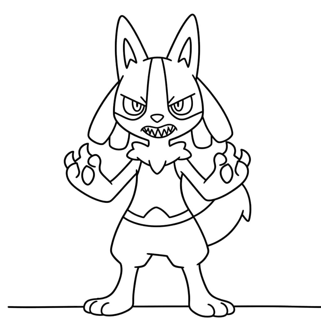 Lucario zum Ausdrucken