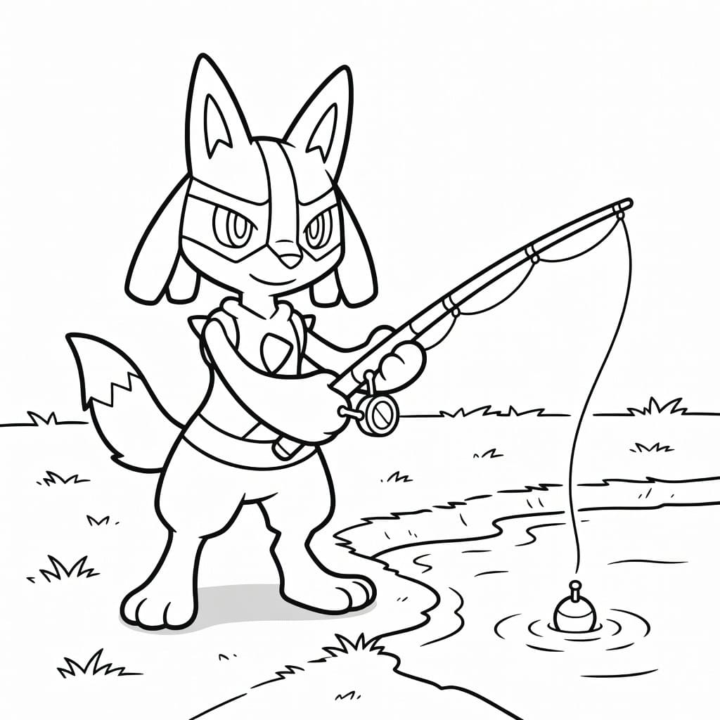 Lucario zum Ausdrucken für Kinder