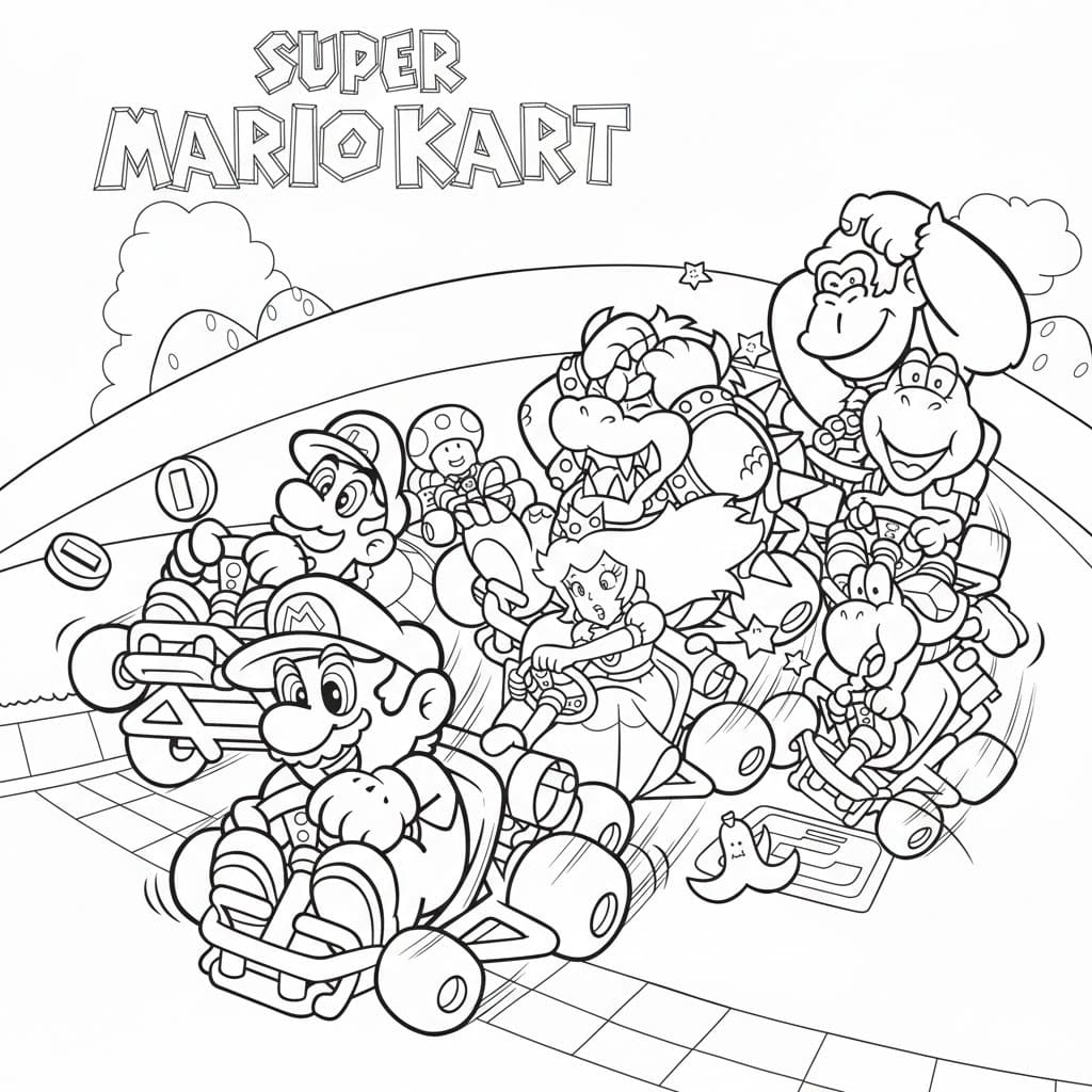 Mario Kart kostenlos druckbare basisch