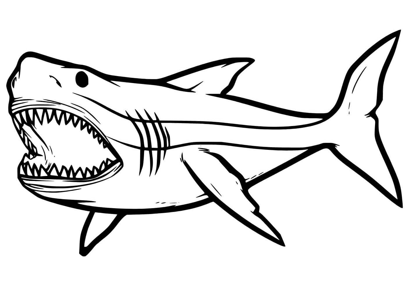 Megalodon druckbare einfach