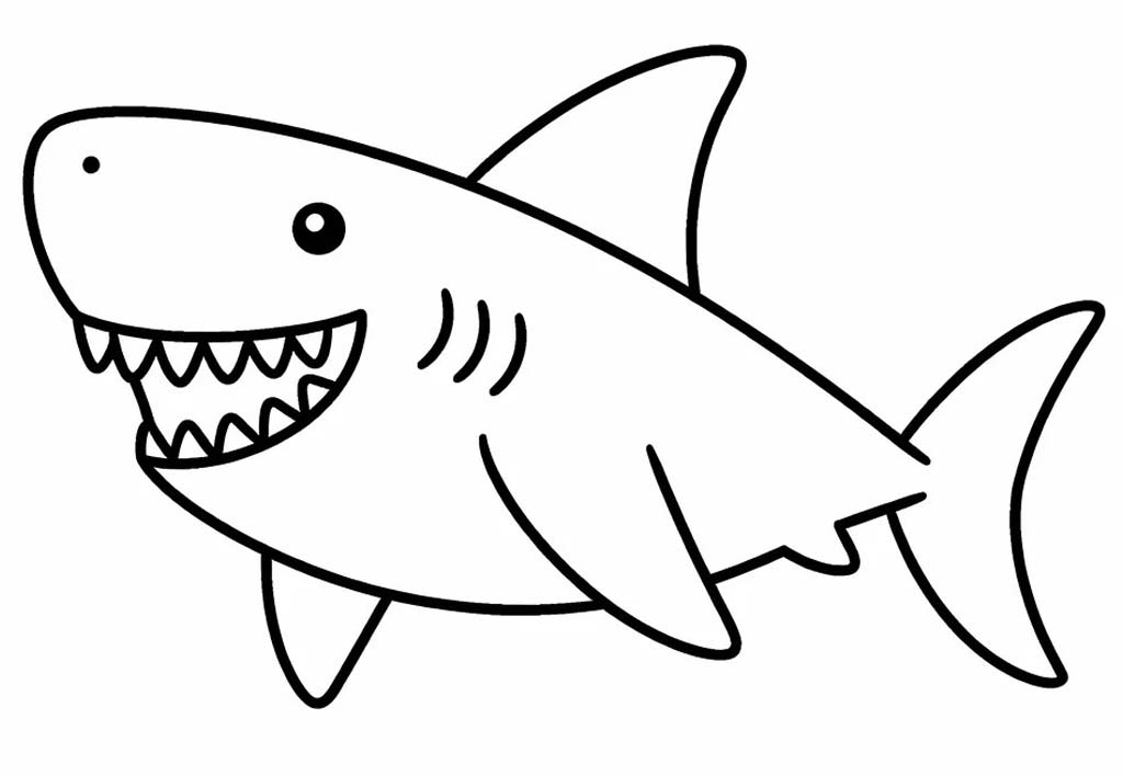 Megalodon zum Ausdrucken für Kinder