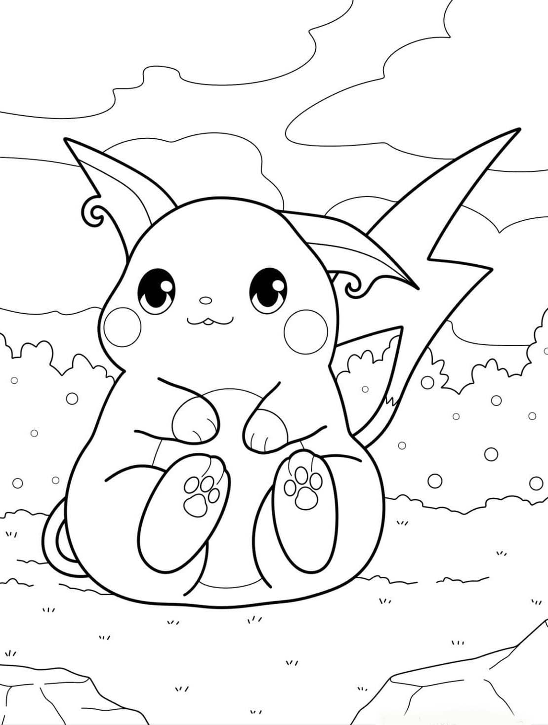Raichu kostenlos druckbare