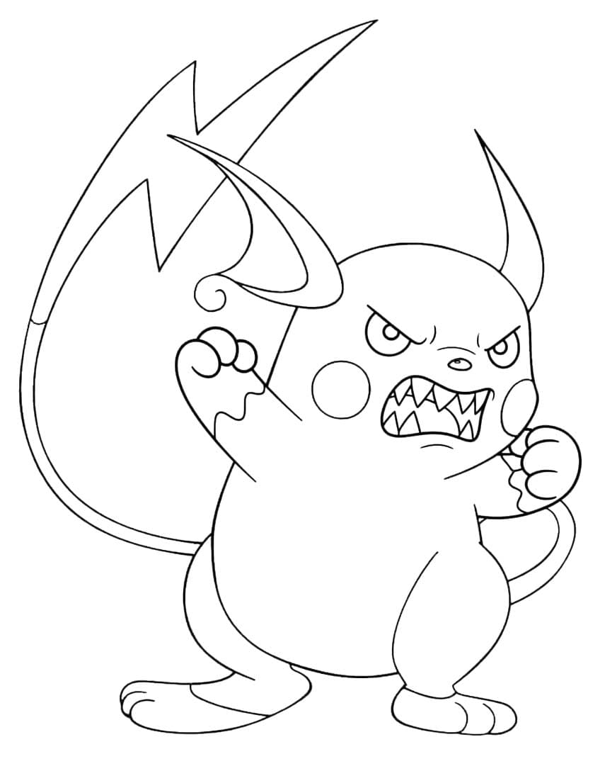 Raichu zum Ausdrucken für Kinder
