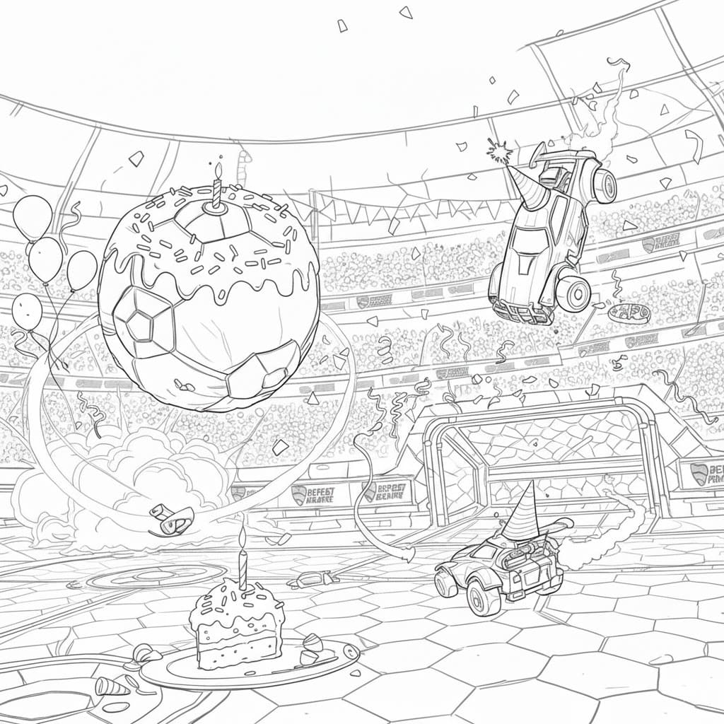 Rocket League druckbare einfach